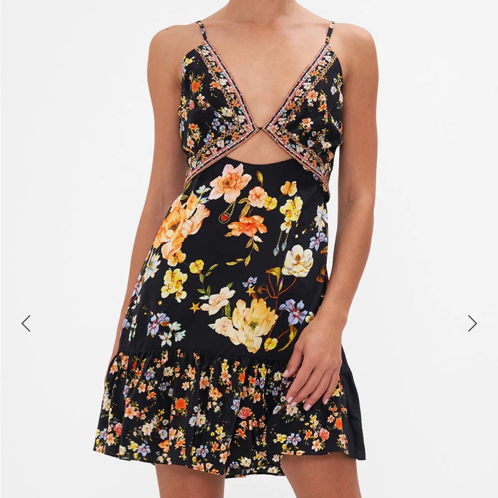 Camilla, The Secret History mini dress w/cut out